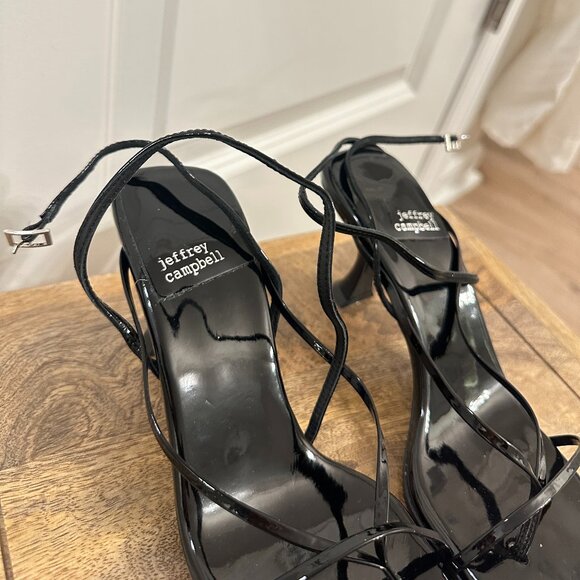 JEFFREY CAMPBELL Fluxx Kitten Heels in Black Patent Size US 7 - Picture 6 of 16